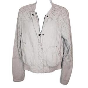 Anthropologie Hei Hei Women's Sz S Lightweight Linen Bomber Jacket(1735)